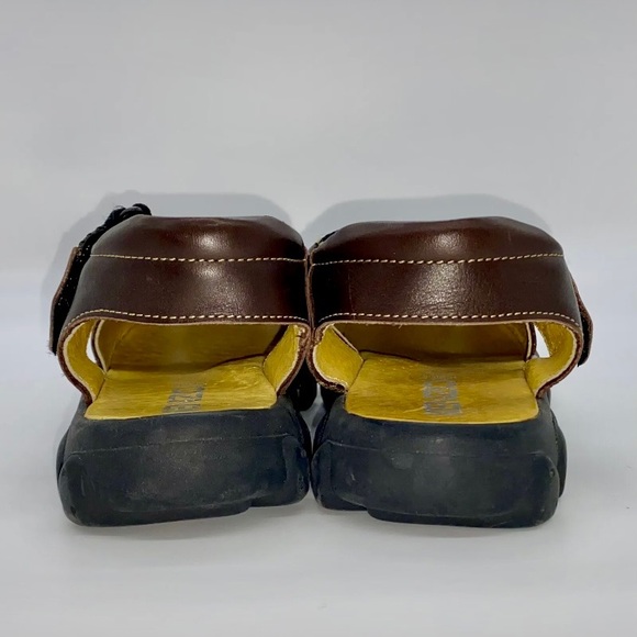 KENZO Junior Original Brown Leather Open Weave Monk Strap Sandals Sz 5.5US/37EU. - Picture 15 of 16